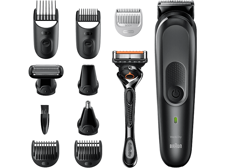 BRAUN MGK 7331 Multigroomer, Schwarz/Grau-metallic