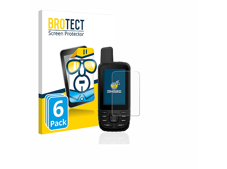 BROTECT 6x klare GPSMAP Garmin Schutzfolie(für 66s)