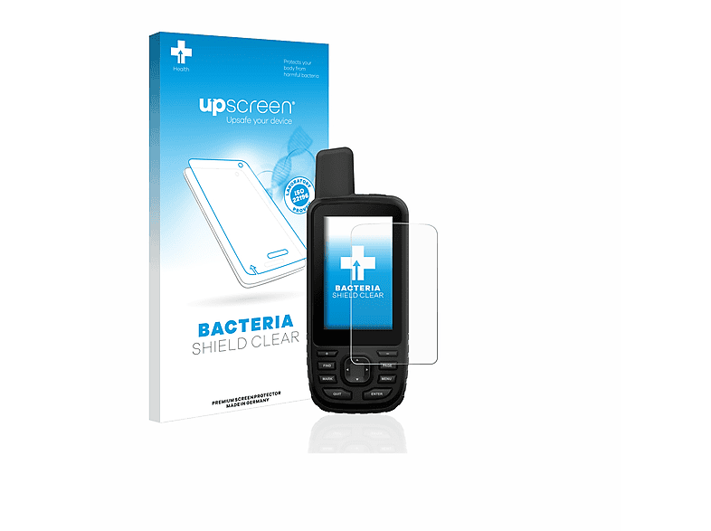 UPSCREEN antibakteriell klare Schutzfolie(für Garmin GPSMAP 66s) | Navi-Taschen & -Schutzfolien