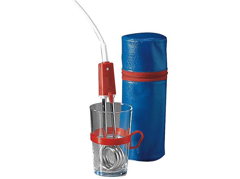 ROMMELSBACHER RTG 351 Reise-Tauchsieder-Set, Edelstahl/Rot