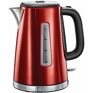 Hervidor de agua - RUSSELL HOBBS 23497016002, 2400 W, 1.7 l, Rojo