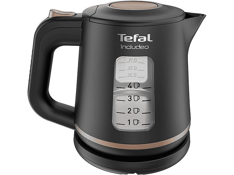 TEFAL KI 5338 INCLUDEO Wasserkocher, Schwarz