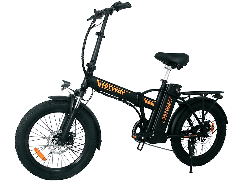 HITWAY BK11 Mountainbike (Laufradgröße: 20 Zoll, Unisex-Rad, 403,2, Schwarz und Orange)