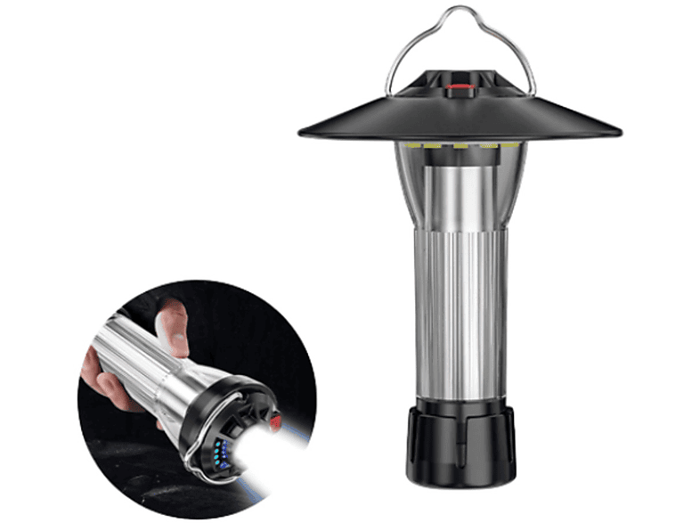 SYNTEK Taschenlampe für Camping,Light Tower Campingleuchte - der perfekte Begleiter für Outdoor-Abenteuer Multifunktionales Campinglicht, Schwarz, Weiß, gelb, rot
