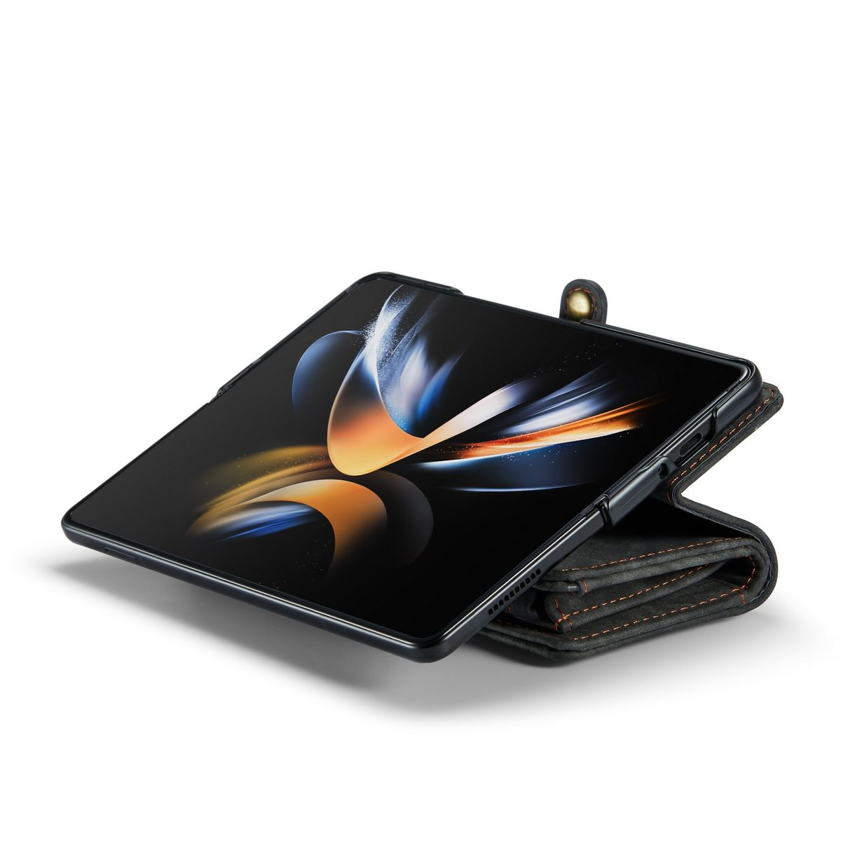 WIGENTO Multifunktion Tasche 5G, Fold4 & Z Schwarz Geldbörse, Bookcover, Galaxy Samsung