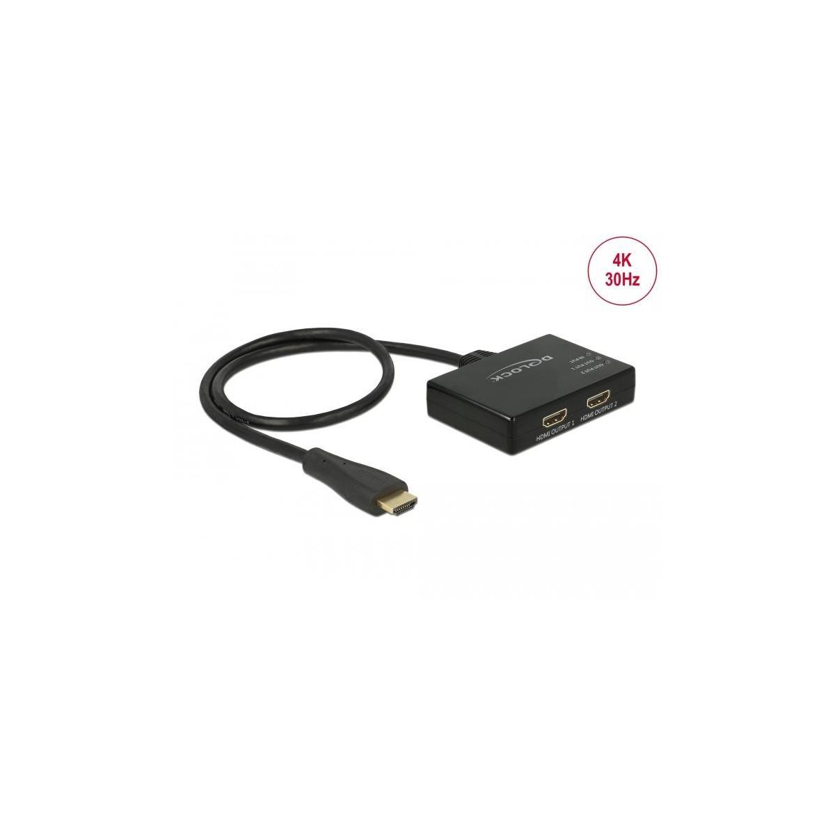 DELOCK DeLOCK Splitter HDMI in zu HDMI out Splitter, HDMI 2x darkslategray