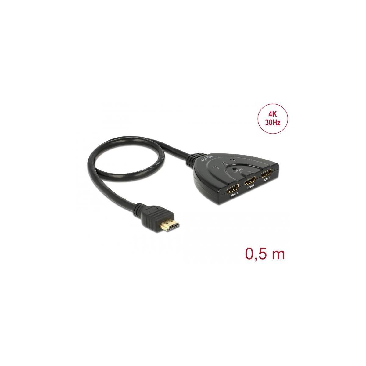 DELOCK 87619 HDMI Switch, Schwarz