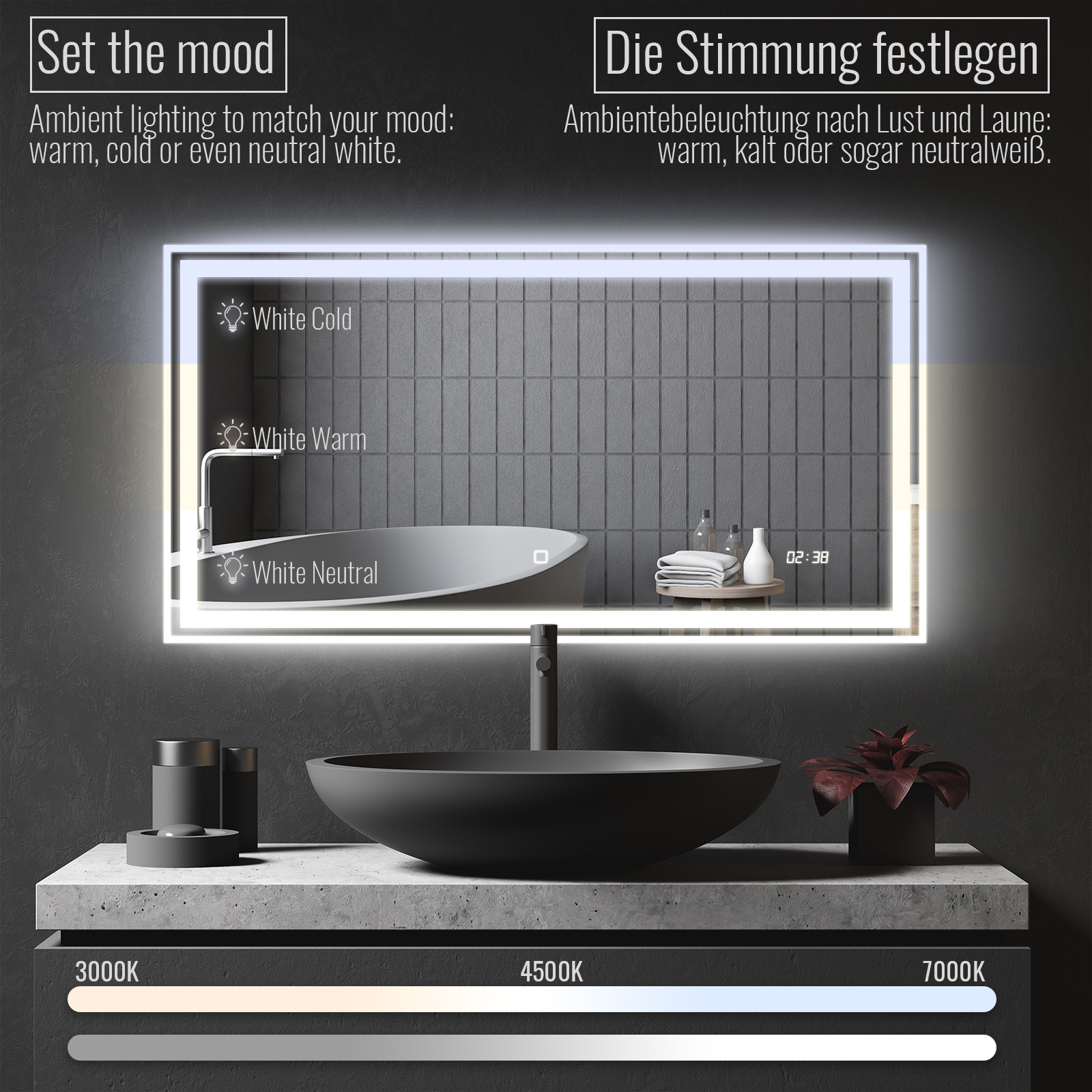Spiegel LED AQUAMARIN Badspiegel