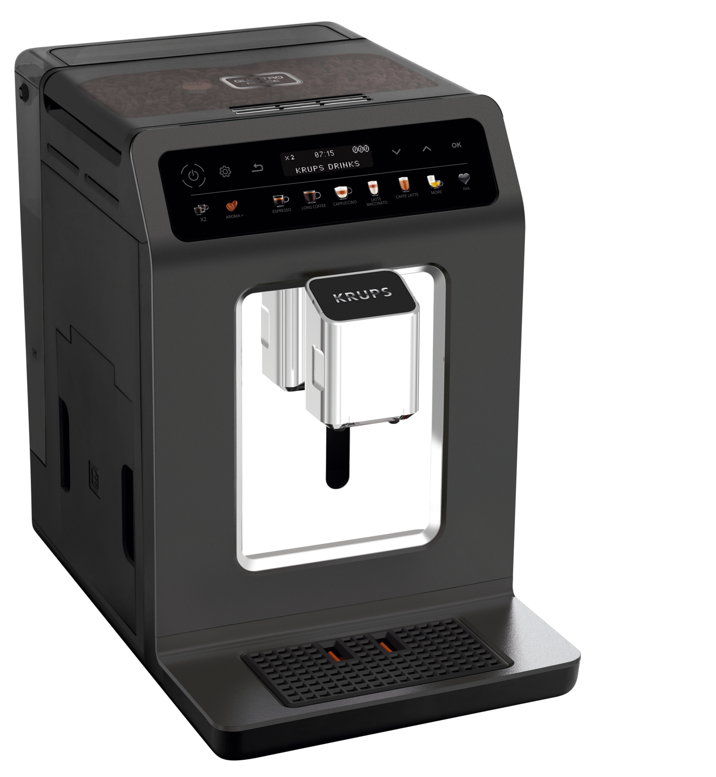 KRUPS Evidence Schwarz One Kaffeevollautomat EA895N10