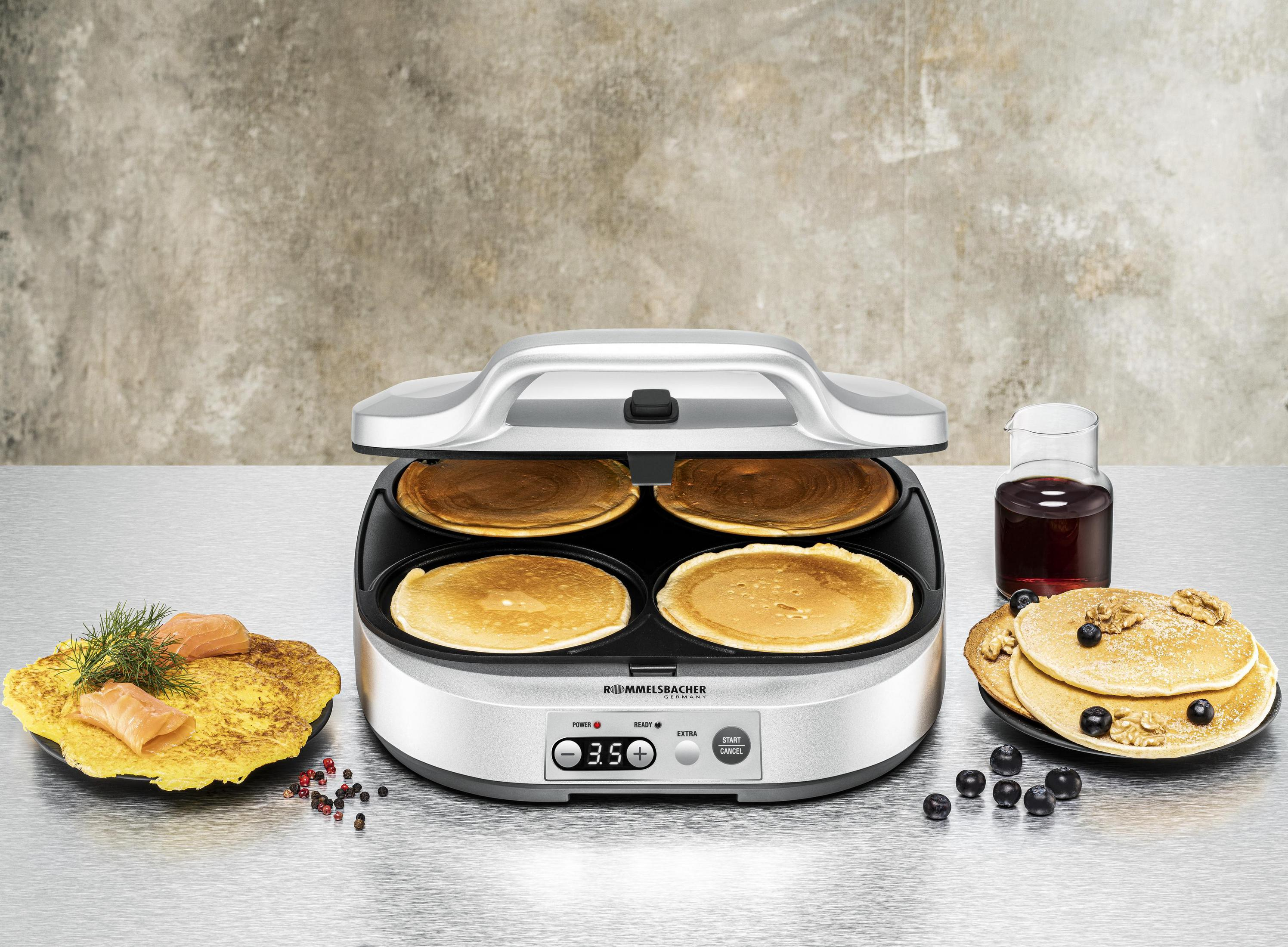 ROMMELSBACHER Silber PC 1800 Pancake-Maker