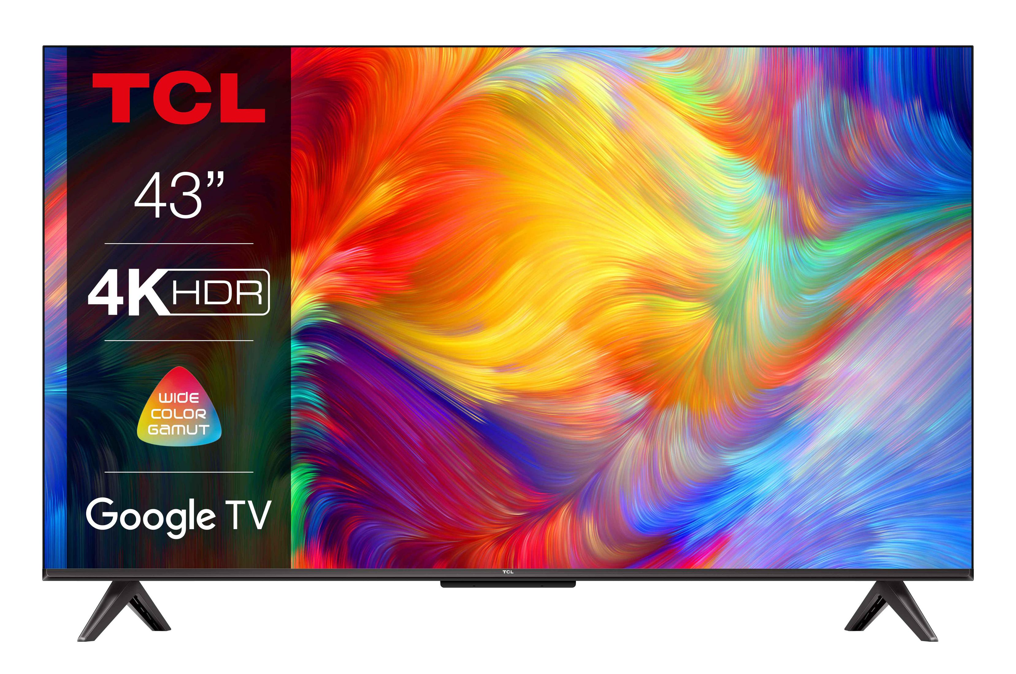 GOOGLE 43 / TV) 735 LED TCL P Zoll UHD cm, TV 4K, (Flat, 109,2 SMART 43 TV,