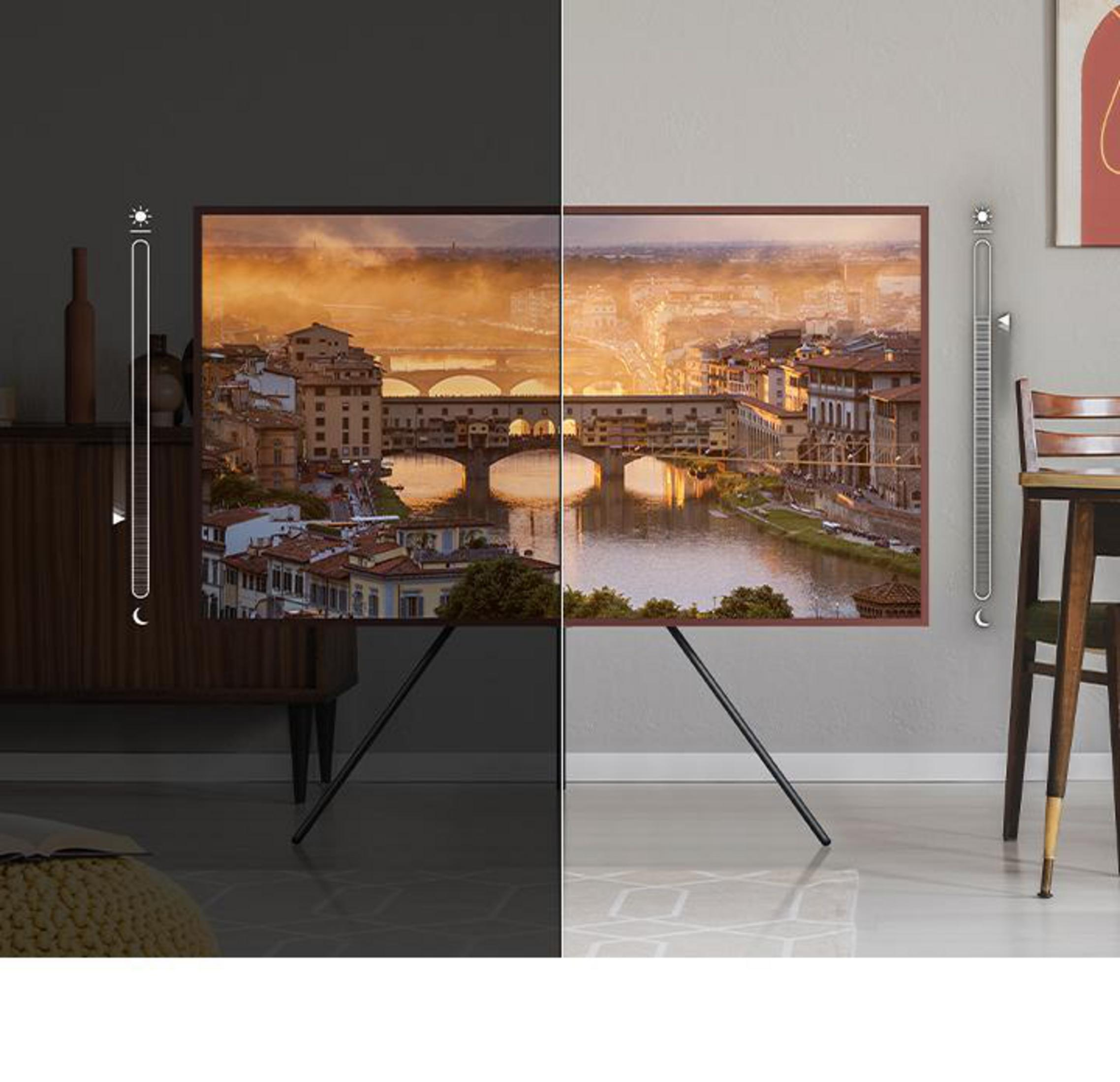 SAMSUNG GQ 55 UHD 55 Tizen) TV, 138 QLED AAUXZG SMART LS (Flat, 03 4K, / cm, Zoll TV