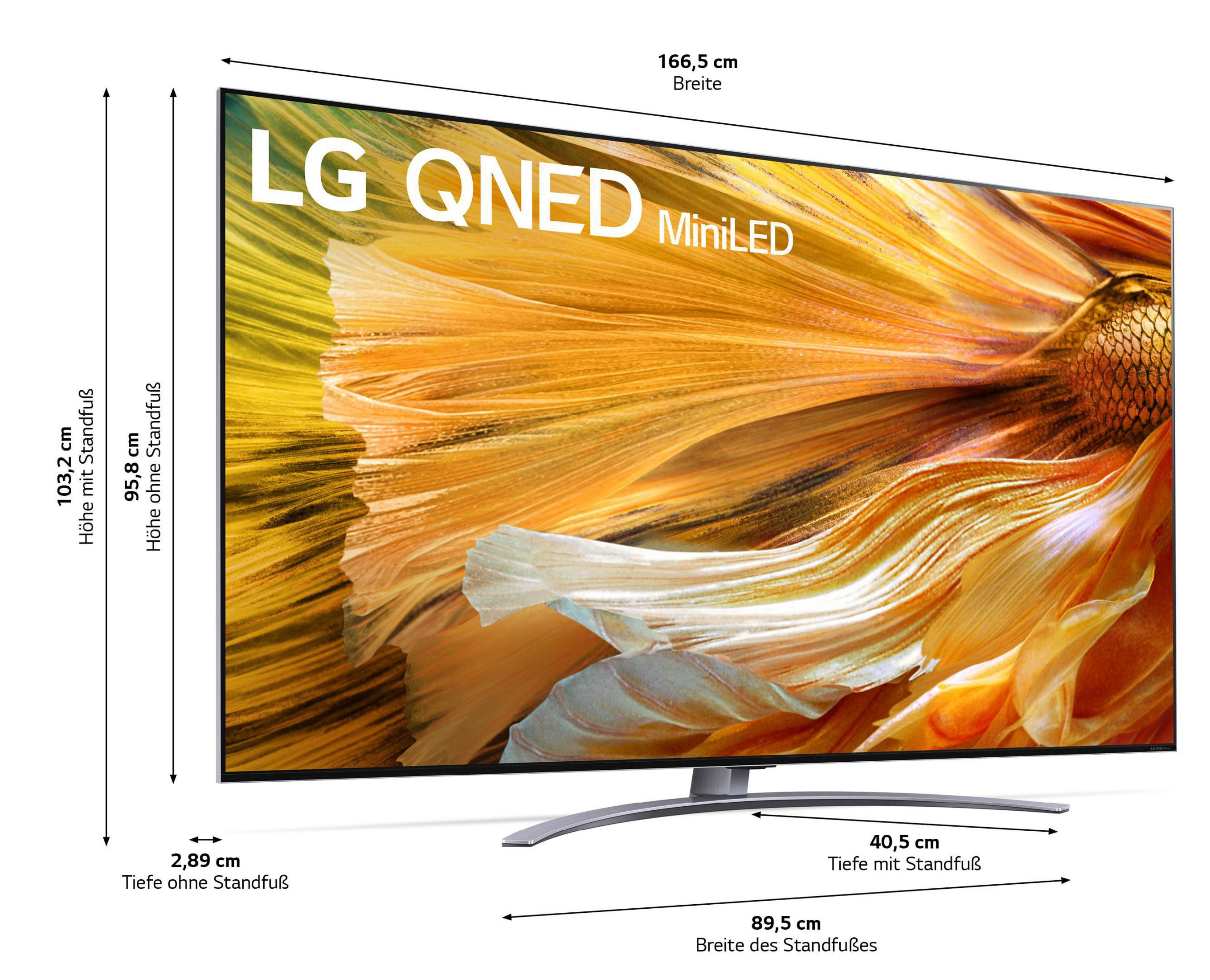 LG 75 QNED SMART LG 919 (Flat, TV, / mit cm, MiniLED 4K, PA.AEU 6.0 ThinQ) UHD 75 webOS Zoll TV 189,3