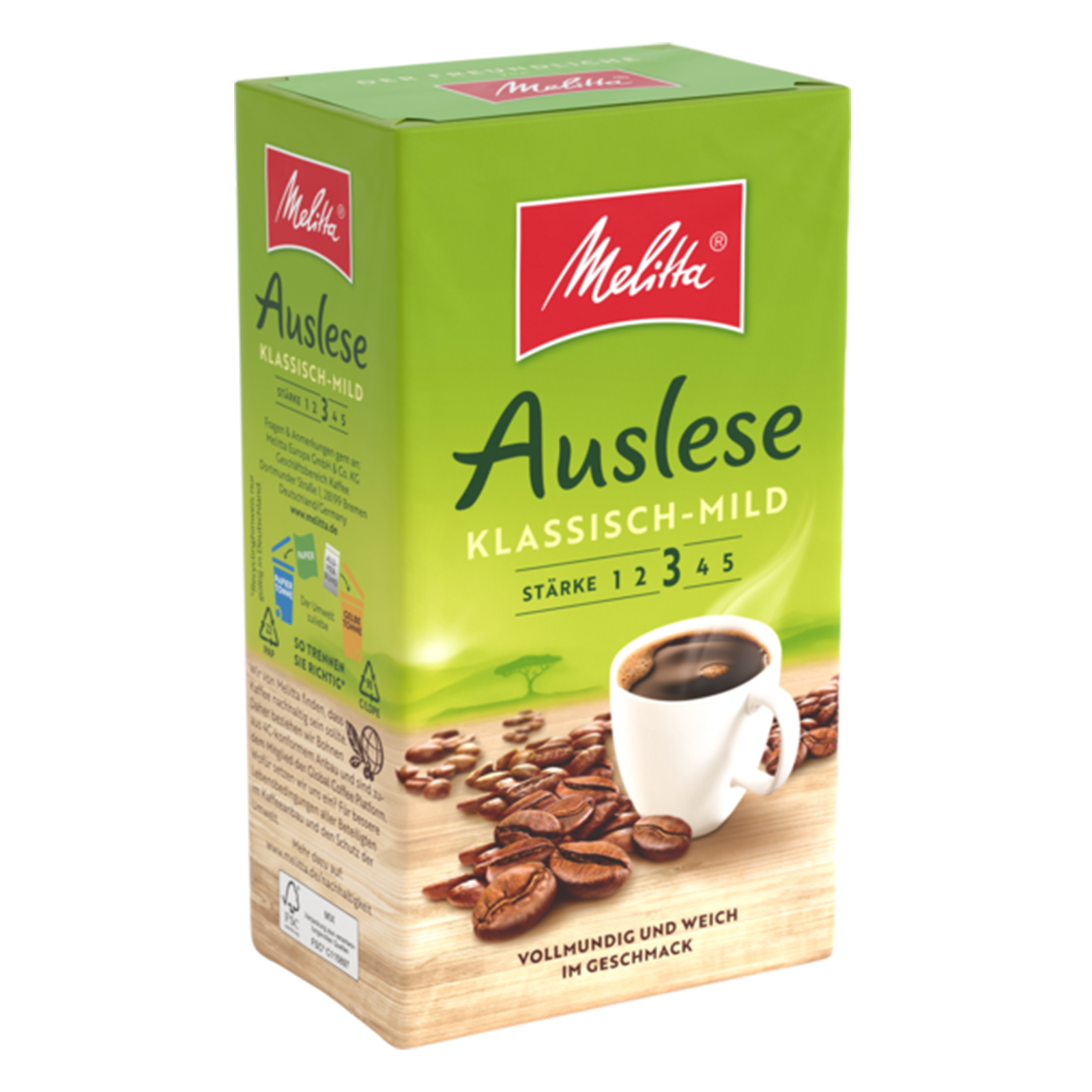Röstkaffee g 500 Auslese MELITTA Klassisch-mild gemahlener