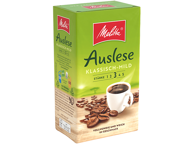 MELITTA Auslese Klassisch-mild gemahlener Röstkaffee 500 g 