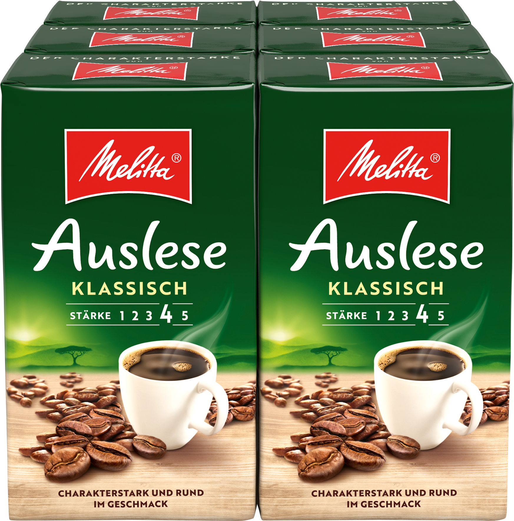 gemahlener MELITTA 6x500g Klassisch Auslese Röstkaffee