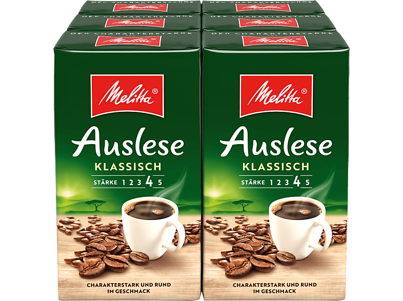 MELITTA 6x500g gemahlener Röstkaffee Auslese Klassisch