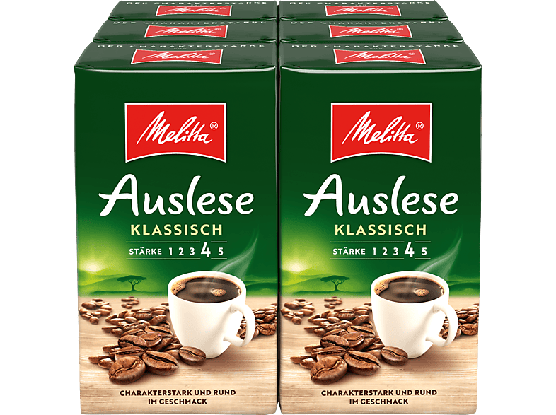 gemahlener MELITTA 6x500g Klassisch Auslese Röstkaffee