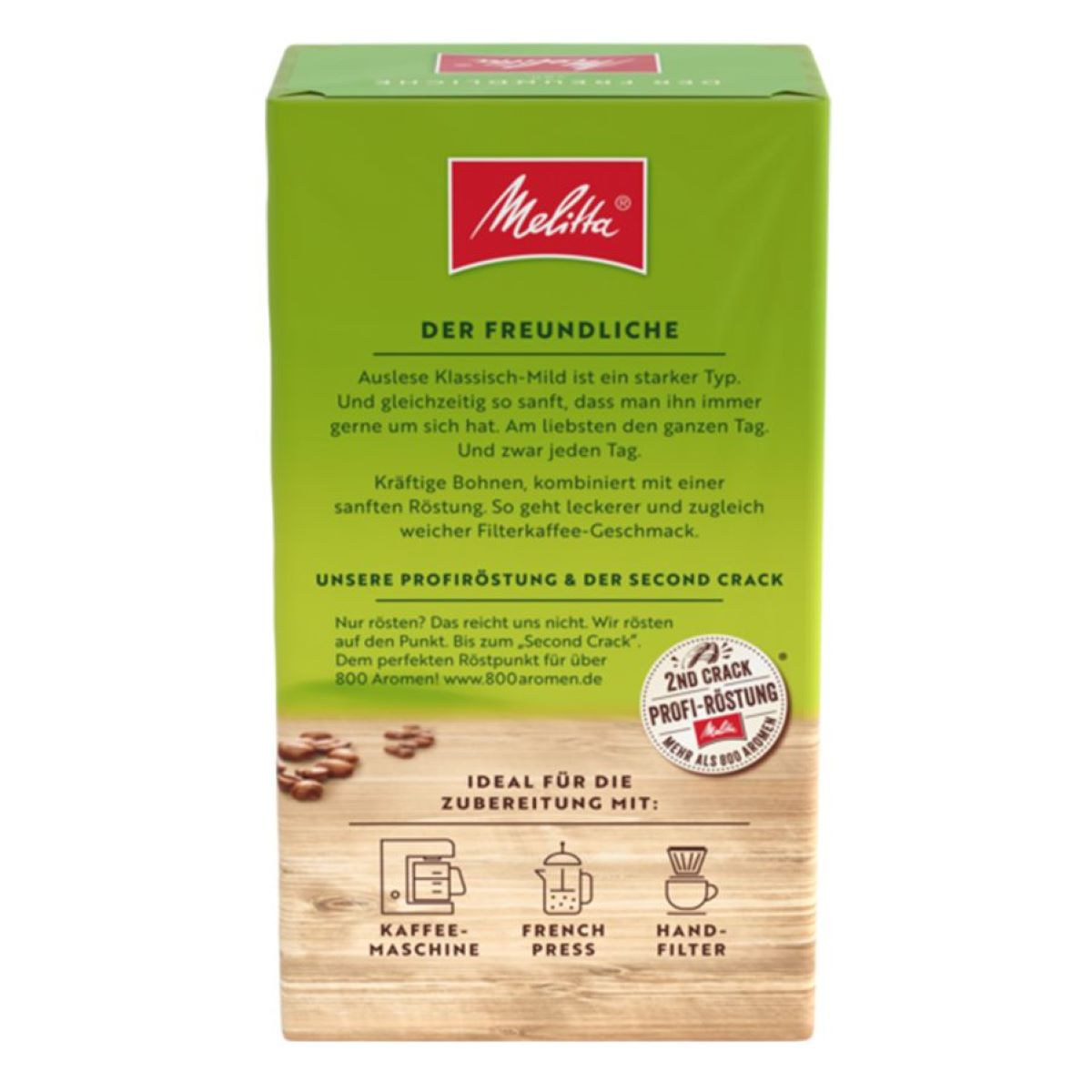 MELITTA Auslese Klassisch-mild gemahlener Röstkaffee 500 g
