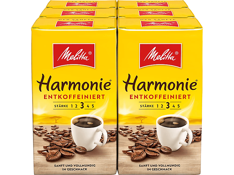 MELITTA Harmonie Entkoffeiniert Filterkaffee 6x500g 