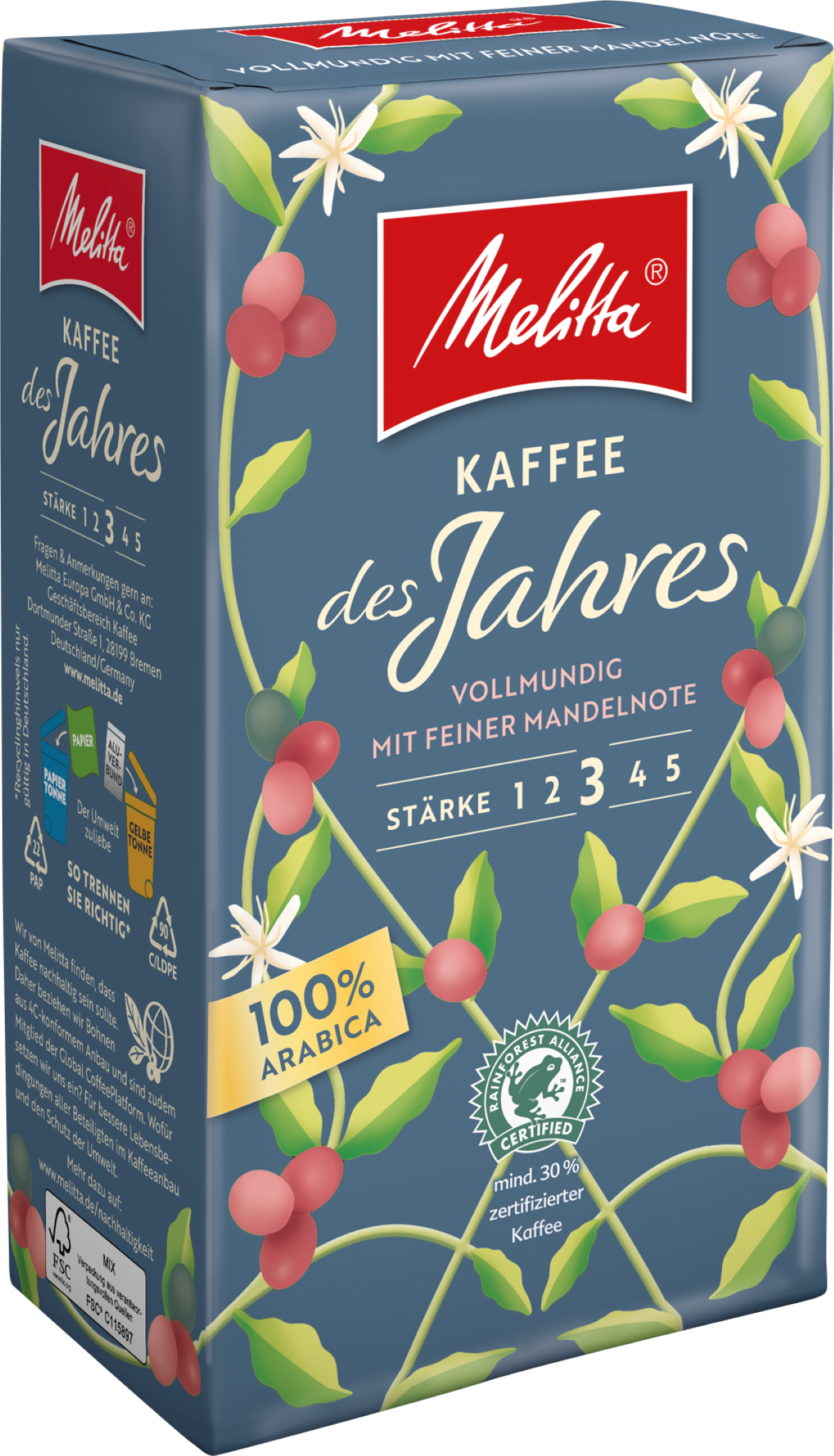 500 x Gemahlener Röstkaffee Jahres MELITTA 6 g 2022 des Kaffee