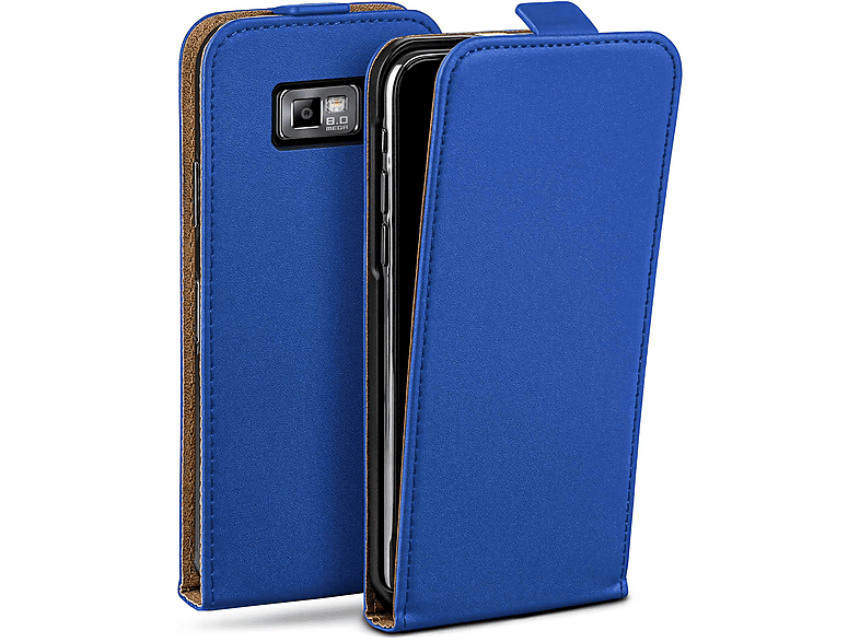 MOEX Flip Case, Flip Cover, Samsung, Galaxy S2 Plus, Royal-Blue