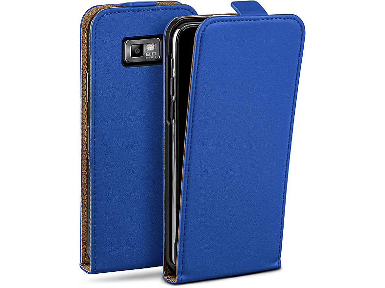 Flip Royal-Blue Cover, Samsung, Galaxy S2, Case, Flip MOEX