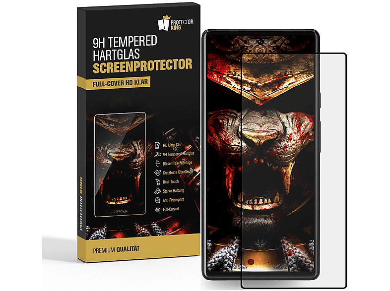 PROTECTORKING 3x FULL COVER 9H Panzerglas HD KLAR Displayschutzfolie(für Xiaomi Redmi Note Pro 12 5G)