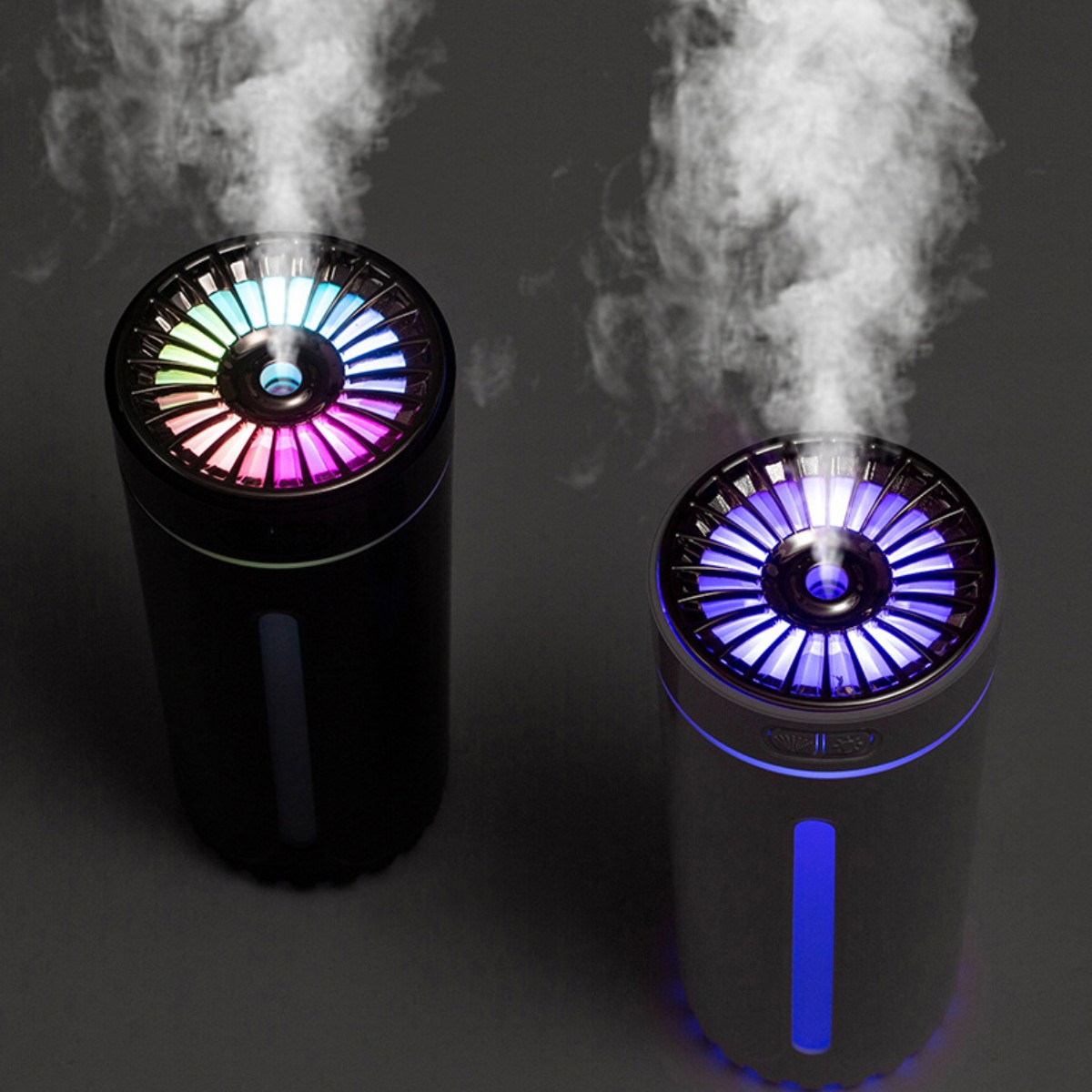 UWOT Luftbefeuchter LED (2 Raumgröße: Schwarz m²) Aroma-Luftbefeuchter 10 Luftbefeuchter Watt, effizienter Kompakter