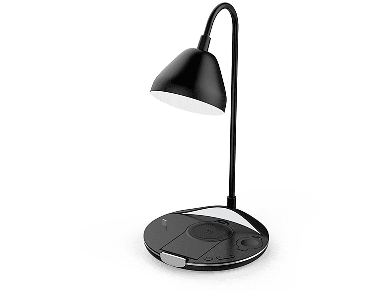 LÁMPARA DE MESA MARTINA BLACK LED + CARGADOR USB PARA IPHONE Y