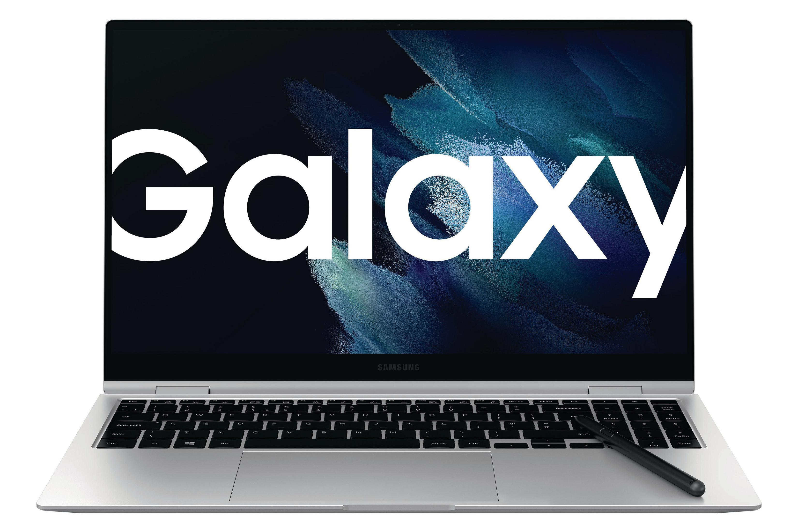 Geöffneter Laptop mit Windows-Oberfläche und der Aufschrift LG gram 2 in 1.