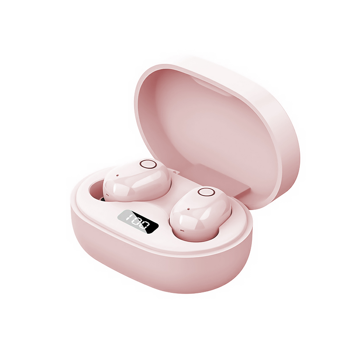 KINSI Bluetooth Mini-Smart-Touch-Kopfhörer, Headset rosa In-ear Bluetooth LED-Display, Headset, In-Ear-Bluetooth