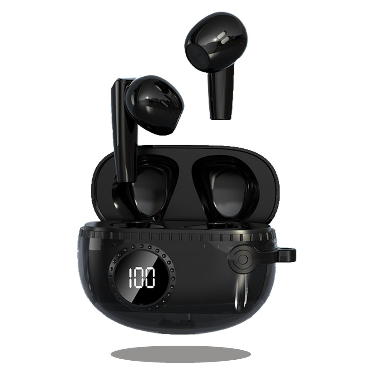 Kopfhörer, Bluetooth In-ear Mini-Smart-Touch, Kopfhörer KINSI Kabellose LED-Power-Display, schwarz