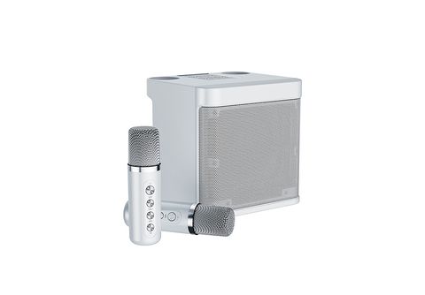 Micrófono - Conjunto de altavoces Bluetooth, máquina integrada de sonido  para cantar, micrófono inalámbrico SYNTEK, Blanco