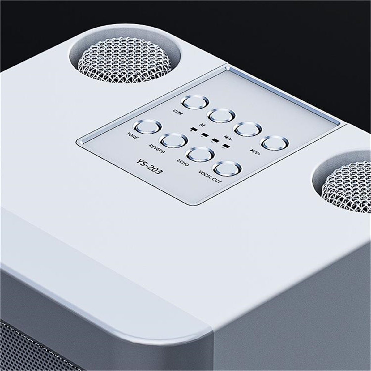 SYNTEK Bluetooth-Lautsprecherset Weiß Audio Wireless Drahtloses All-in-One Weiß Singing Microphone Mikrofon