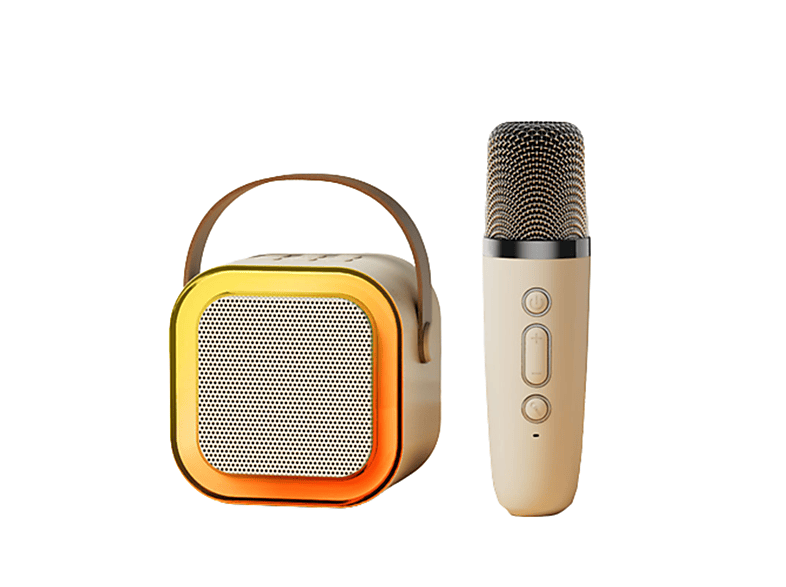 SYNTEK Eingebautes Audiomikrofon, Bluetooth weißes Mikrofon, drahtloser Lautsprecher, einzelnes Mikrofon Mikrofon Weiß