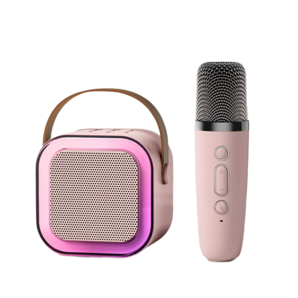SYNTEK Integriertes Audiomikrofon, Mikrofon, Mikrofon Rosa rosa drahtloser einzelnes Bluetooth Mikrofon Lautsprecher