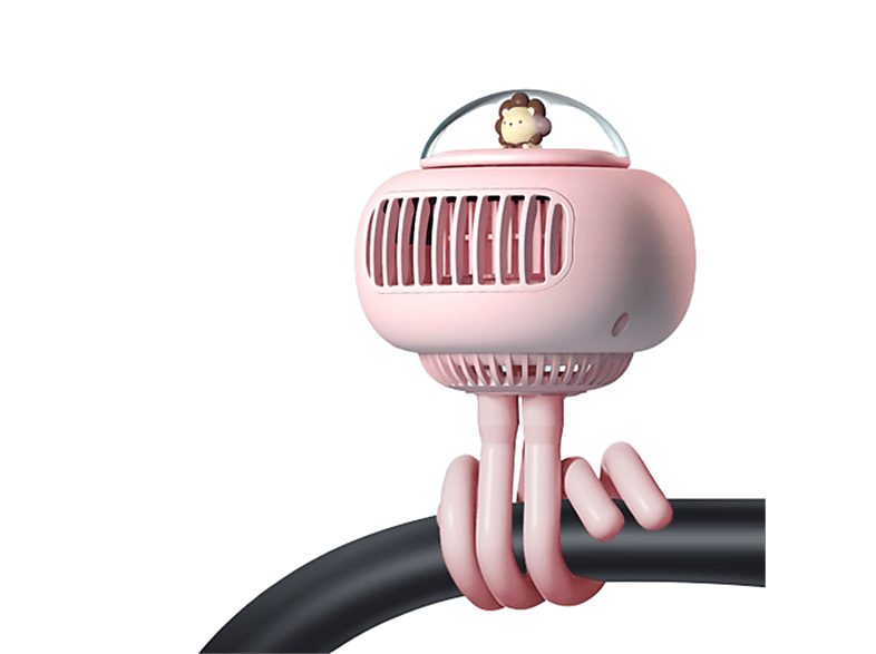 Fans SYNTEK Oktopus Kinderwagen Fan Fan Rosa Bladeless Fan pink schütteln Kopf faltende