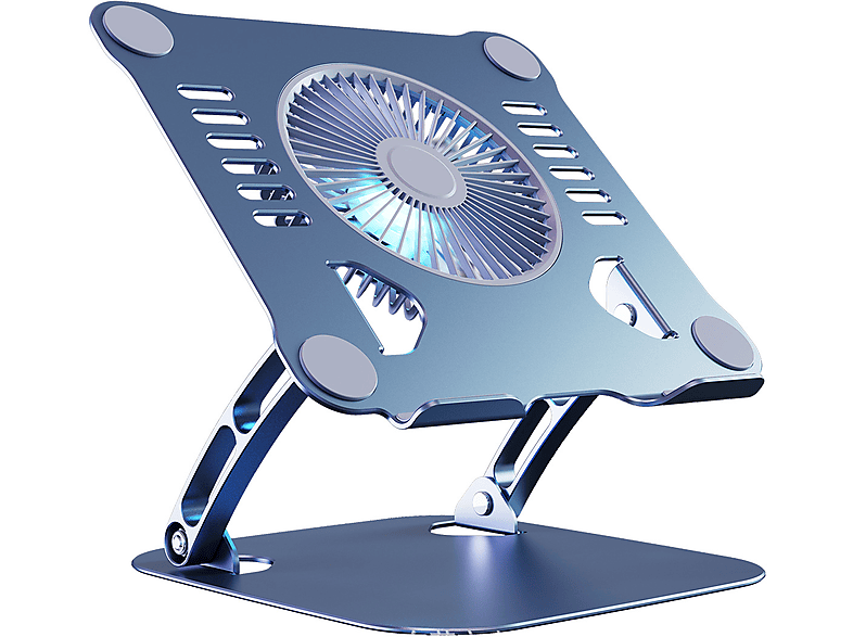 SYNTEK Ständer Grau mit Lüfter Kühlung Klappbar Aluminium Heben Laptop ...