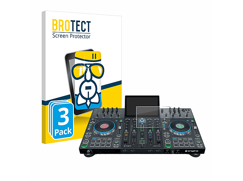 4) Schutzfolie(für Denon DJ Airglass BROTECT Prime 3x klare