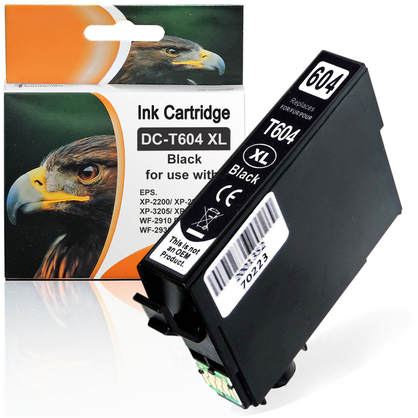 D&C Kompatibel Epson C13T10H14010, 604XL 500 Patrone für (C13T10H14010, Druckerpatrone Schwarz BK Seiten 604XL) von Schwarz D&C Tinte Black