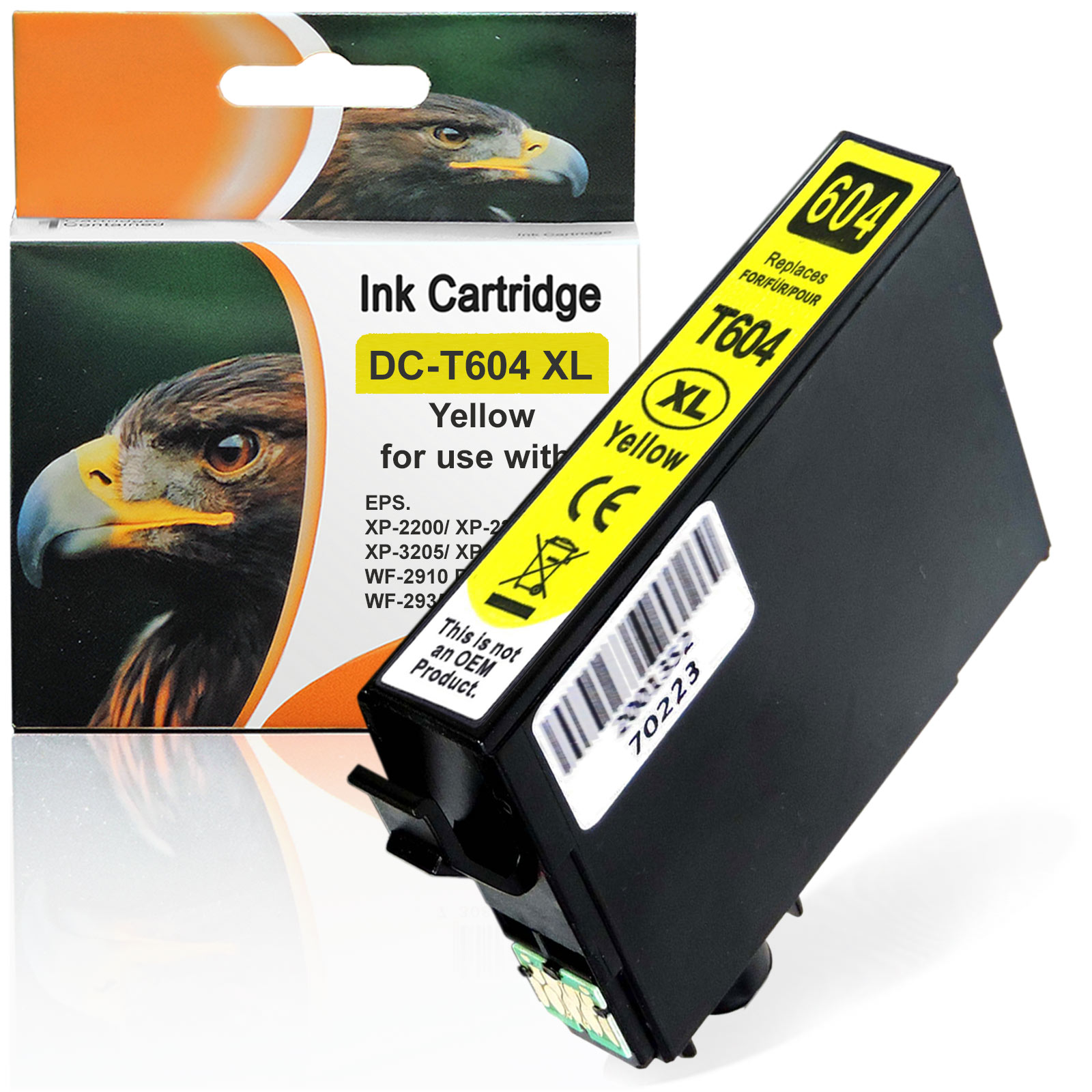 D&C Kompatibel 604XL) 350 Tinte für (C13T10H44010, Gelb Epson von Gelb Druckerpatrone C13T10H44010, Seiten 604XL Y Yellow D&C Patrone