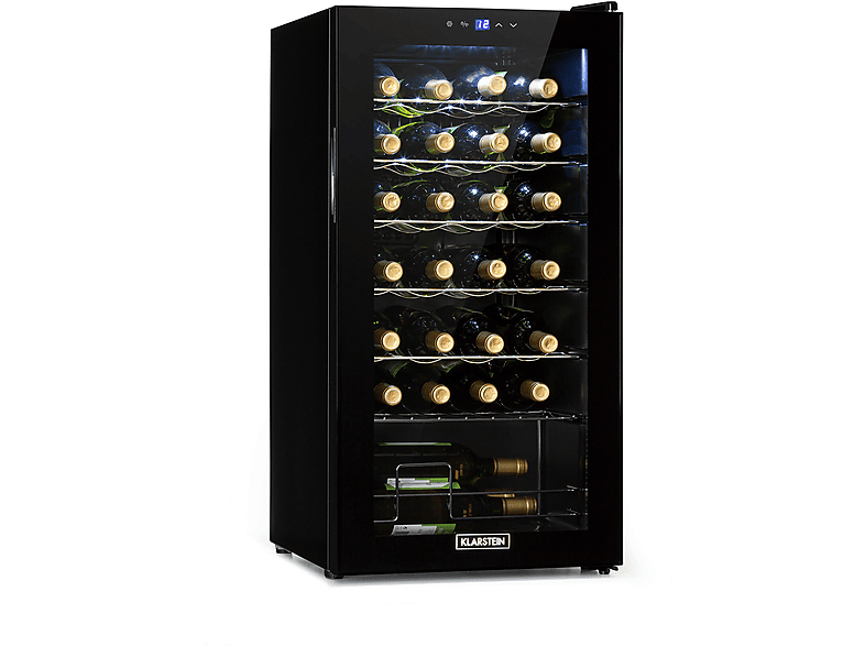 KLARSTEIN Shiraz 28 Uno Weinkühlschrank (EEK G, Schwarz)