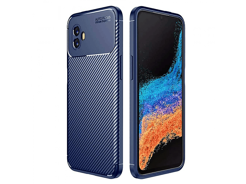 CASEONLINE Carbon, Backcover, Samsung, Xcover 6 Pro, Blau