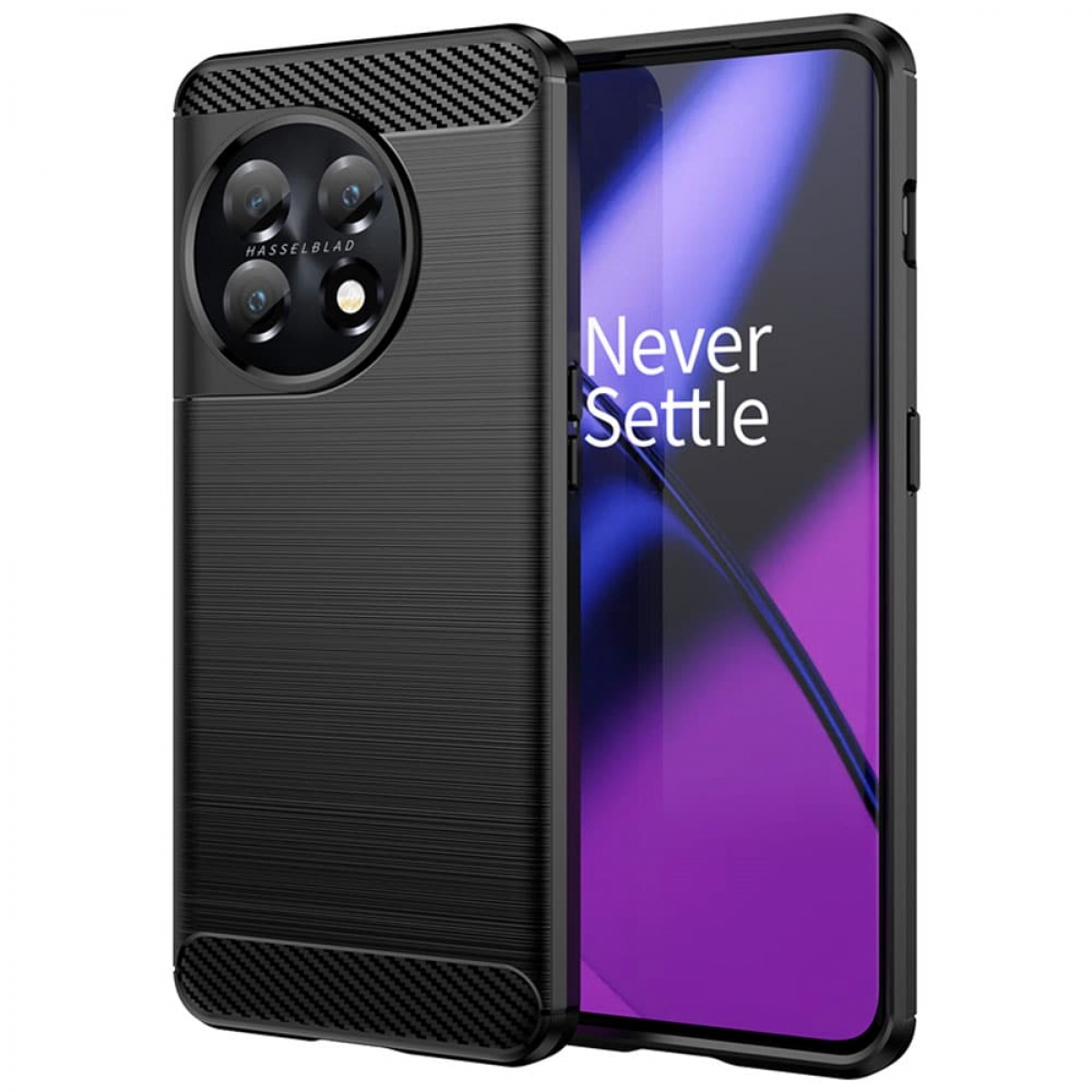 CASEONLINE Gebürstet, Backcover, OnePlus, 11, Schwarz