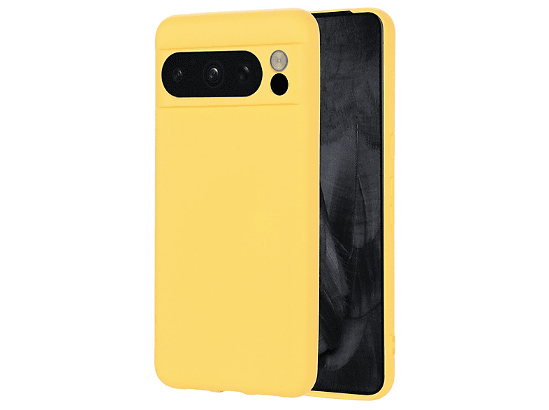 CASEONLINE Pro, 8 Google, Backcover, Liquid, Gelb Pixel