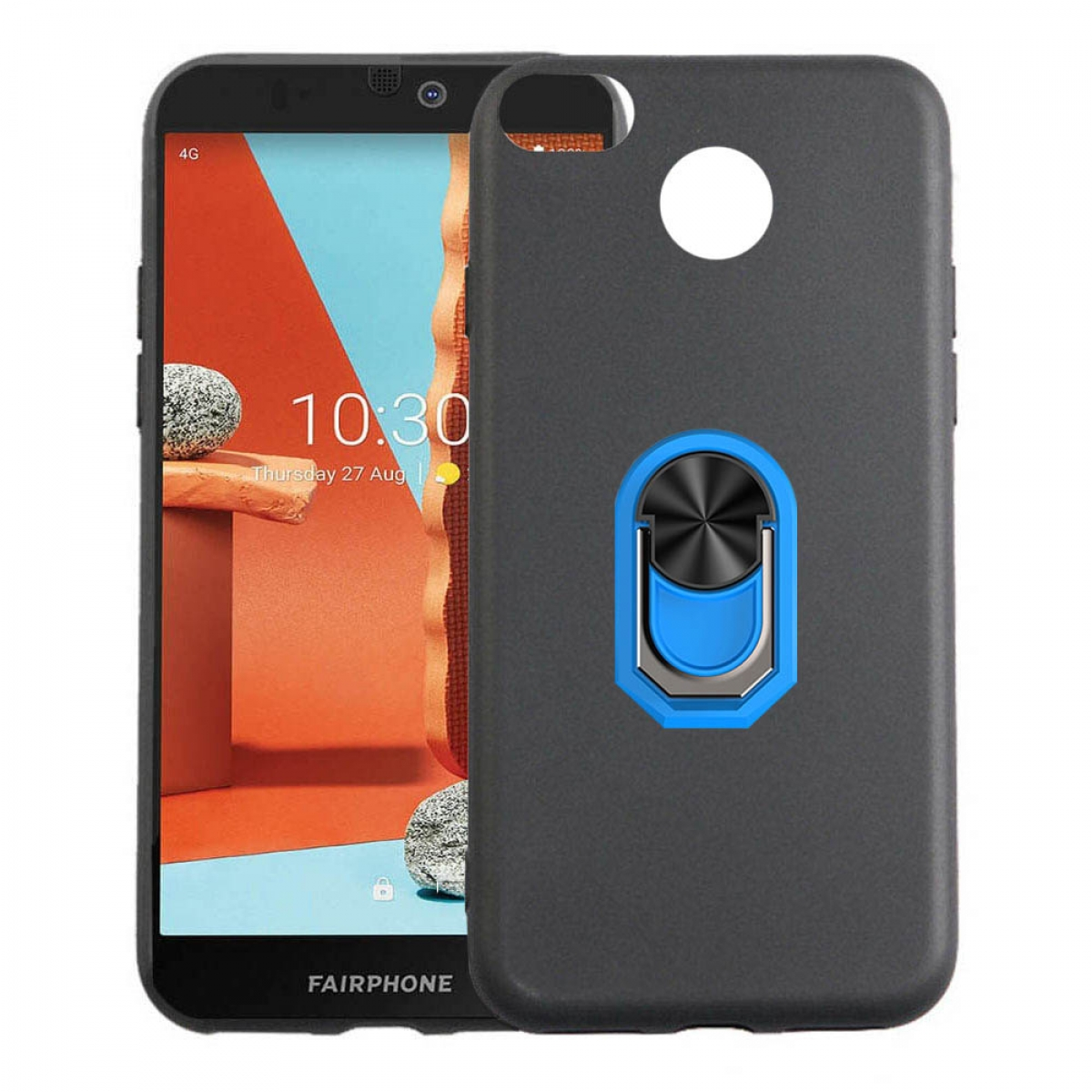 Backcover, Fairphone, Schwarz 3 Ringhülle, Fairphone CASEONLINE Plus,