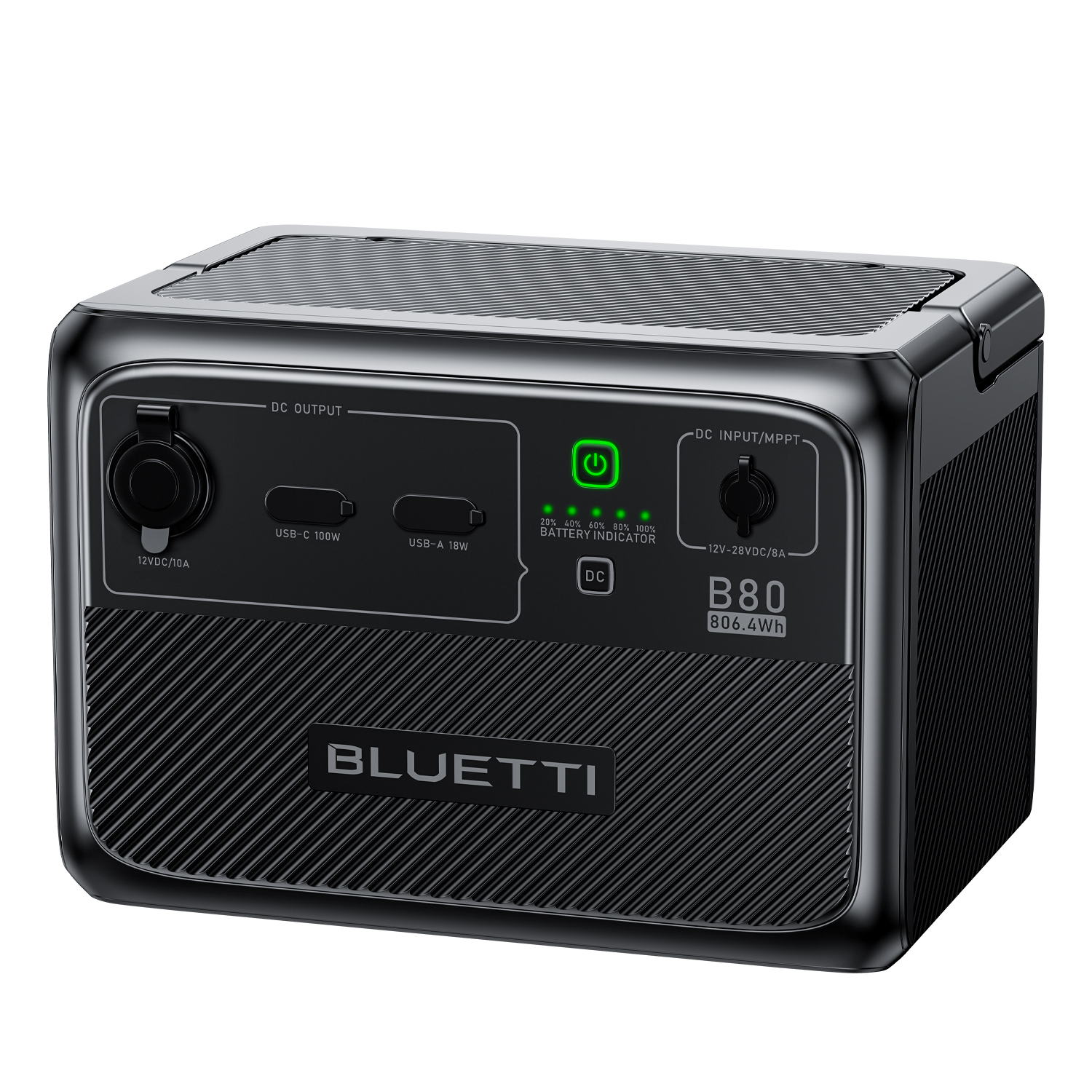 BLUETTI B80 Erweiterungsbatterie Staubdichtes Wh Powerstation Grau 806 Batteriemodul Strommangel-Hausnotfall Wasserdichtes