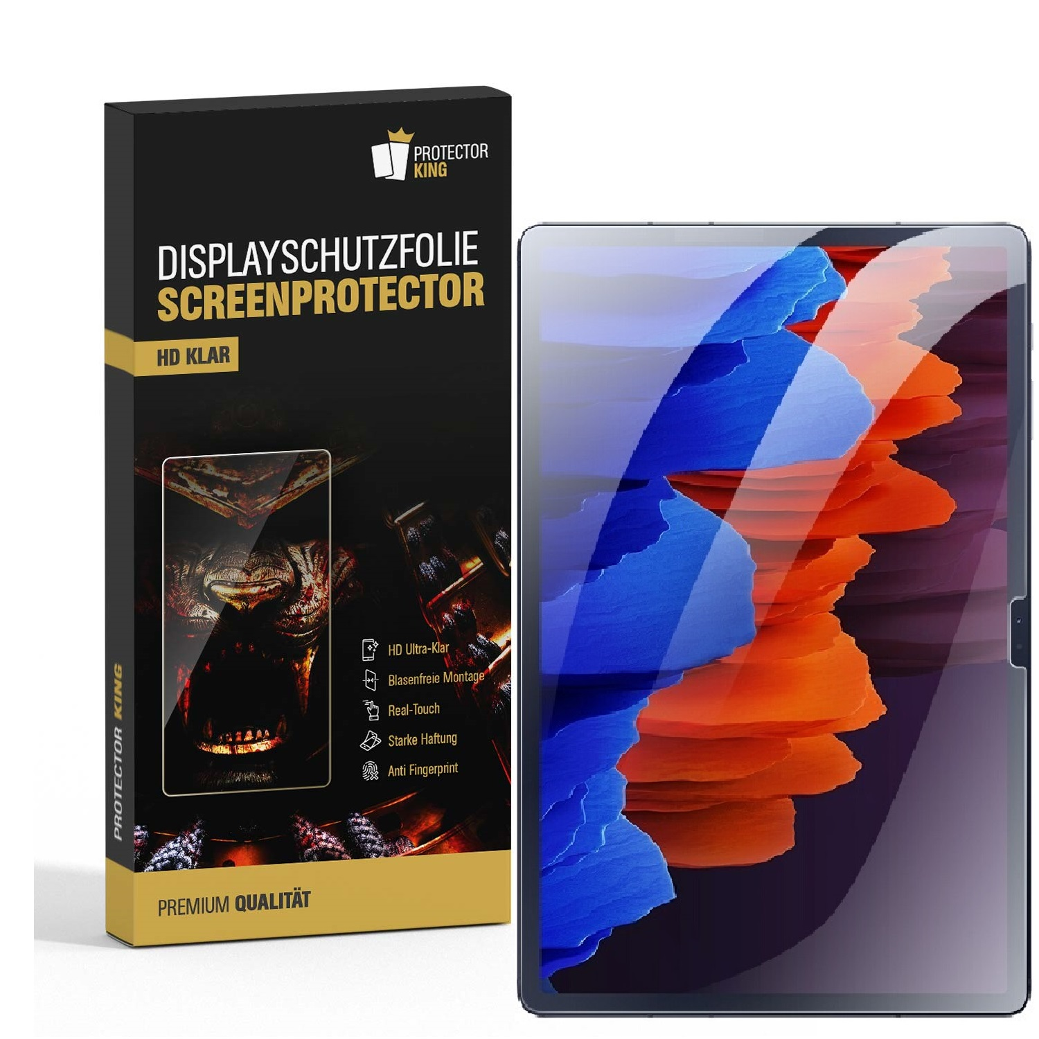 Displayschutzfolie(für HD Galaxy KLAR PROTECTORKING Plus) Schutzfolie Samsung S8 1x Tab