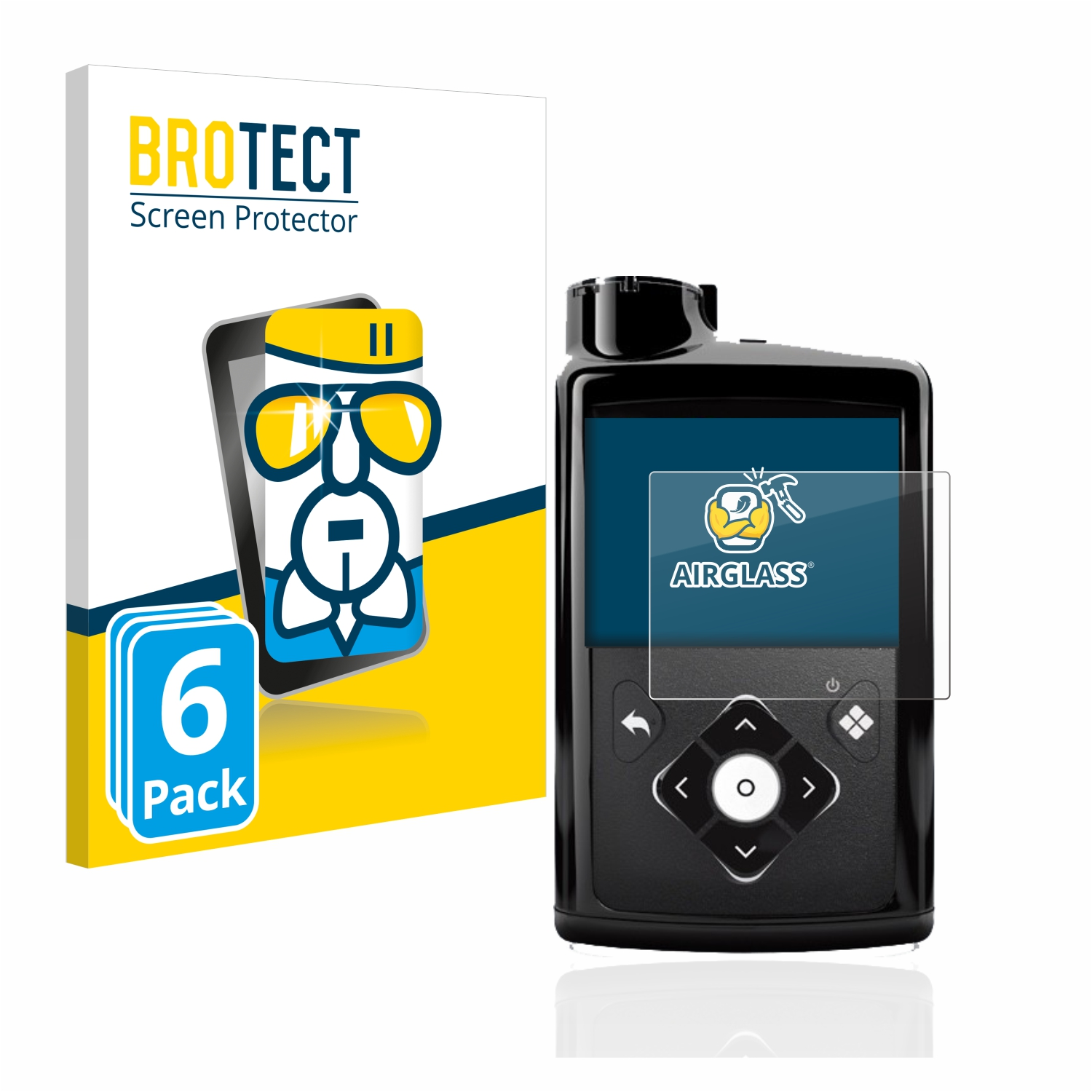 780G) Medtronic 6x BROTECT klare Schutzfolie(für Airglass Minimed